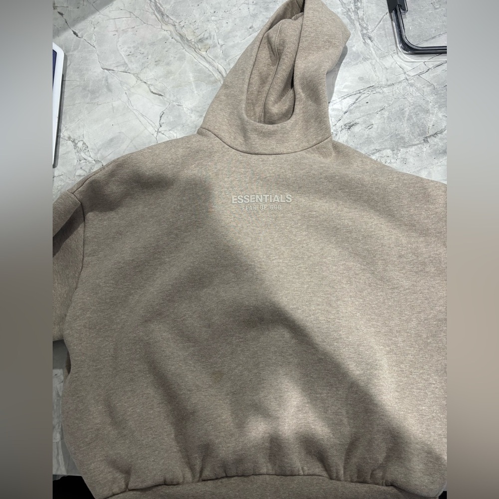 ESSENTIALS Fear of God Beige Hoodie Size M
